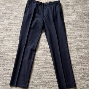 Banana Republic Men's Navy Flat-Front Dress Pants